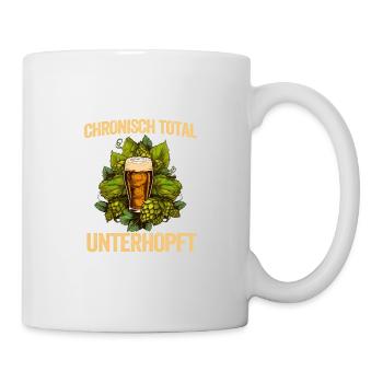 Herren Vatertag Unterhopft Bier Party Männer - Tasse - Weiß - Rechts