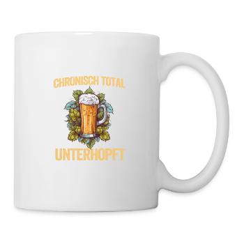 Herren Vatertag Vater Unterhopft Bier Party Saufen - Tasse - Weiß - Rechts