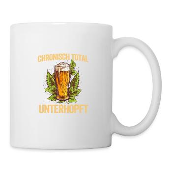 Herren Vatertag Vater Unterhopft Bier Party Saufen - Tasse - Weiß - Rechts