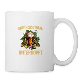 Herren Vatertag Unterhopft Bier Party Lustiger - Tasse - Weiß - Rechts