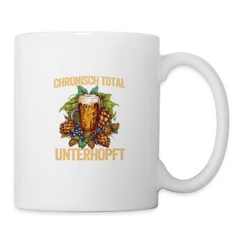 Herren Vatertag Unterhopft Bier Party Lustiger - Tasse - Weiß - Rechts