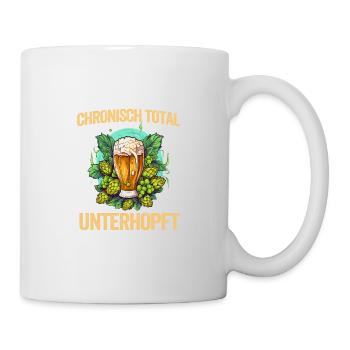 Herren Vatertag Vater Unterhopft Bier Party Saufen - Tasse - Weiß - Rechts