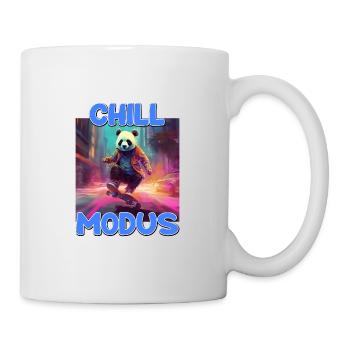 Chill Modus Pandabär Tierliebhaber Süßes Panda - Tasse - Weiß - Rechts