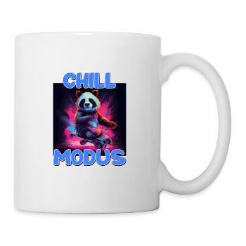 Chill Modus Pandabär Tierliebhaber Süßes Panda - Tasse - Weiß - Rechts