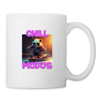 Chill Modus Pandabär Tierliebhaber Süßes Panda - Tasse - Weiß - Rechts