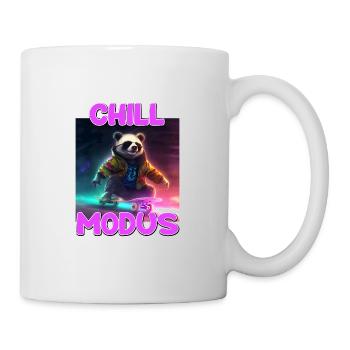 Chill Modus Pandabär Tierliebhaber Süßes Panda - Tasse - Weiß - Rechts