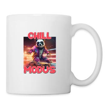 Chill Modus Pandabär Tierliebhaber Süßes Panda - Tasse - Weiß - Rechts