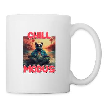 Chill Modus Pandabär Bambus Bär Überraschung - Tasse - Weiß - Rechts