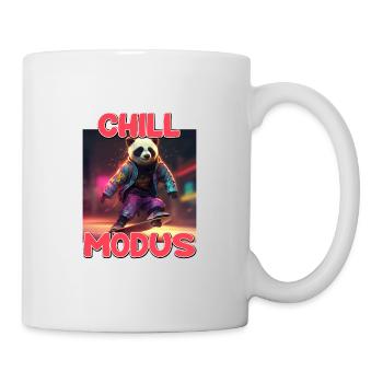 Chill Modus Pandabär Tierliebhaber Süßes Panda - Tasse - Weiß - Rechts