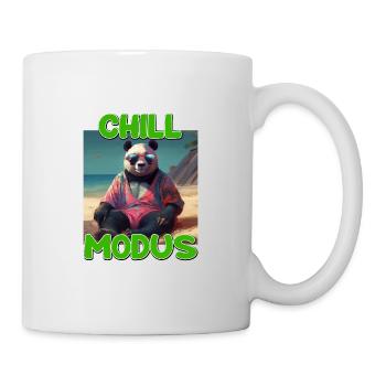 Chill Modus Pandabär Tierliebhaber Süßes Panda - Tasse - Weiß - Rechts