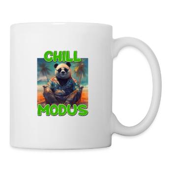 Chill Modus Pandabär Tierliebhaber Süßes Panda - Tasse - Weiß - Rechts