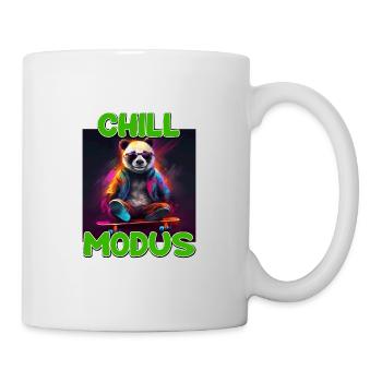 Chill Modus Pandabär Bambus Bär Überraschung - Tasse - Weiß - Rechts