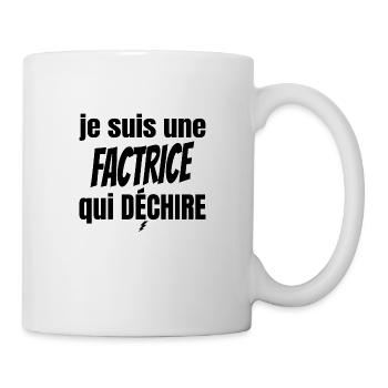 factrice qui déchire - Mug blanc - blanc - Droite