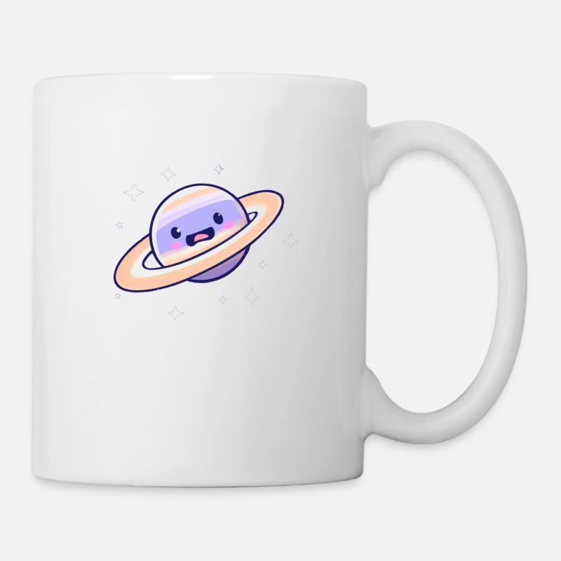 Saturn erschrickt? - Tasse - Weiß
