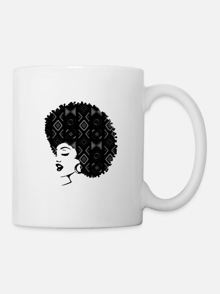 Afro femme - Mug blanc - blanc