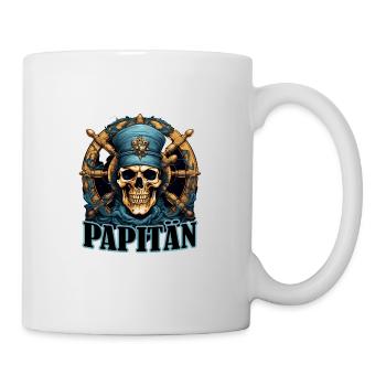 Papitän Papa und Kapitän Vater Nordsee Lustiges - Tasse - Weiß - Rechts