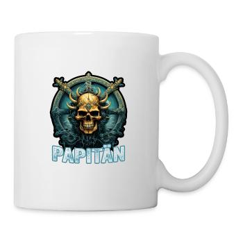 Papitän Papa und Kapitän Vater Nordsee Lustiges - Tasse - Weiß - Rechts