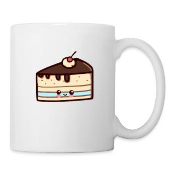 Morceau de gâteau au moka, délicieux ! - Mug blanc - blanc - Droite