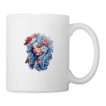 Fille d’hiver - Mug blanc - blanc - Droite