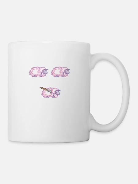 Schaf Herren Gestochen Schaf Unschaf Lustiger - Tasse - Weiß