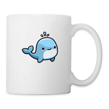 Baleine - design mignon et doux - Mug blanc - blanc - Droite