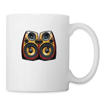 Musik Boxen Bass - Tasse - Weiß - Rechts