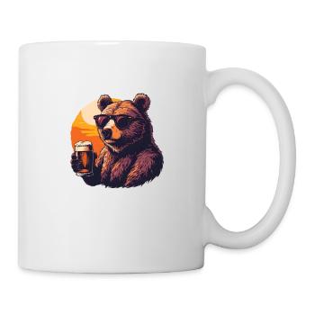Lustiges Bär Leer Party Alkohol Malle Spruch - Tasse - Weiß - Rechts
