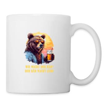 Lustiges Bär Leer Party Alkohol Malle Spruch - Tasse - Weiß - Rechts