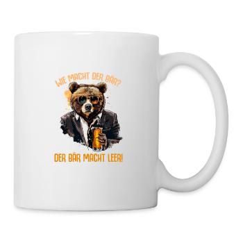 Lustiges Bär Leer Party Alkohol Malle Spruch - Tasse - Weiß - Rechts