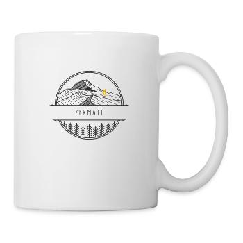 Minimalistisches Zermatt-Logo - Tasse - Weiß - Rechts