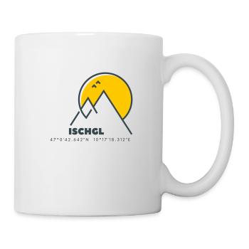Minimalistisches Ischgl-Logo - Tasse - Weiß - Rechts