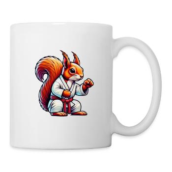 Karaté Fighter Sports Écureuil Noix Animal Amour - Mug blanc - blanc - Droite
