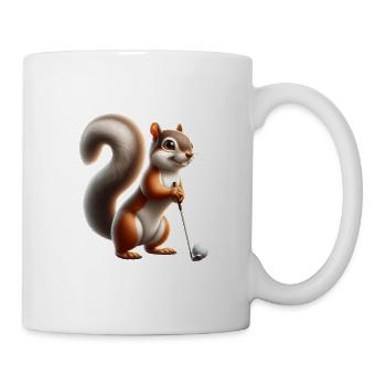 Golfer, Squirrel, Nuts, Animal Lover - Mug - white - Right