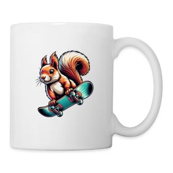 Skateboard Sport Squirrel Nuts Animal Lover - Mug - white - Right