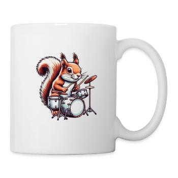 Motocross Sport Eichhörnchen Nüsse Tierliebe - Tasse - Weiß - Rechts