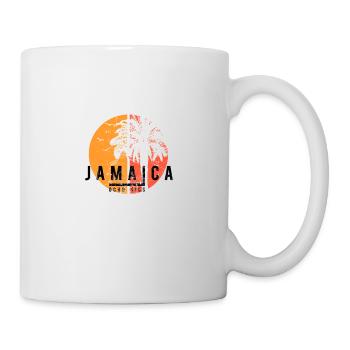 Künstlerische Ocho Rios Jamaika Coole Palme - Tasse - Weiß - Rechts