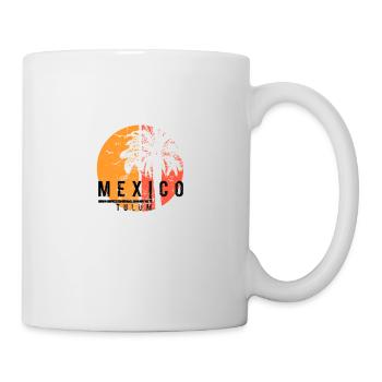 Artistic Tulum Mexico Cool Palm Tree Vacation - Mug - white - Right