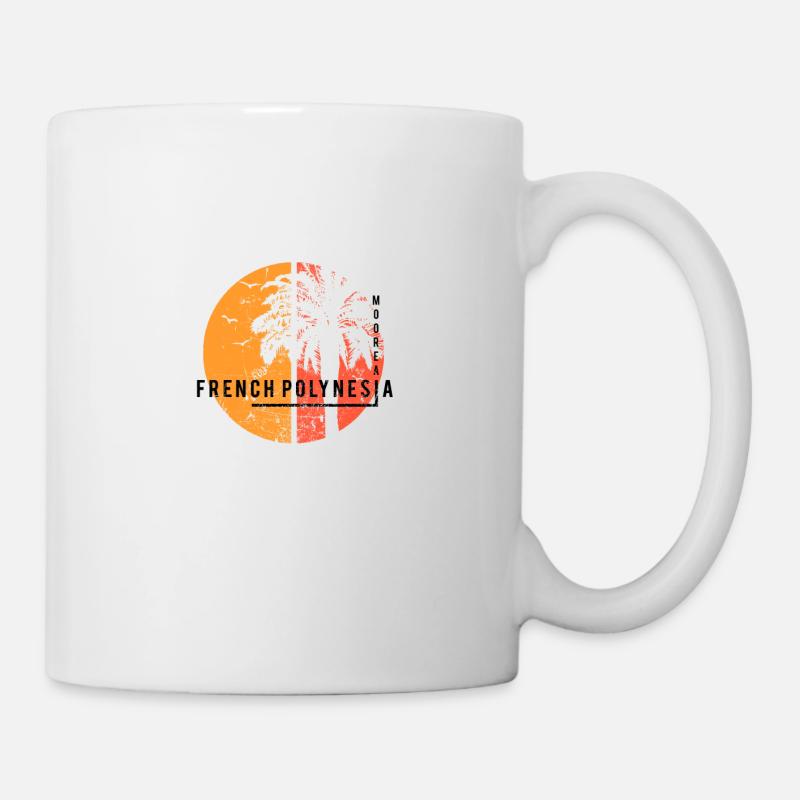 Artistique Moorea Polynésie française Cool Palm Tree - Mug blanc - blanc