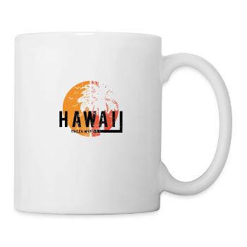 Künstlerische Wailea Maui Hawaii Coole Palme - Tasse - Weiß - Rechts