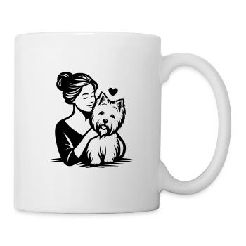 Westie Mom - dogmom vector design - Mug - white - Right