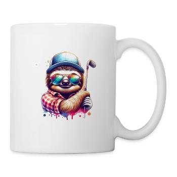 Paresseux, Golfeur, Terrain De Golf, Chiens - Mug blanc - blanc - Droite