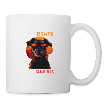 Ich bin in Rente ich muss garnix lustiges Pension - Tasse - Weiß - Rechts