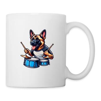 Conception de batteur Malinois cool - Mug blanc - blanc - Droite