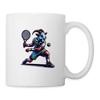 Ziege Tennis Spieler Sport Design - Tasse - Weiß - Rechts