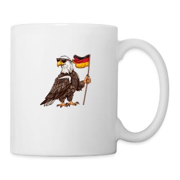 Deutschland Adler Germany Flag Eagle Fußball - Tasse - Weiß - Rechts
