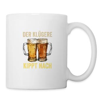 Lustiges Der Klügere Kippt Nach Spruch Mallorca - Tasse - Weiß - Rechts