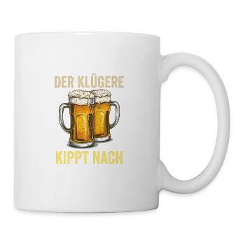 Lustiges Der Klügere Kippt Nach Spruch Mallorca - Tasse - Weiß - Rechts