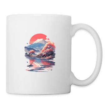 Sakura Mt. Fuji Kirschblüten Nippon Vintage - Tasse - Weiß - Rechts