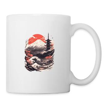 Sakura Mt. Fuji Kirschblüten Nippon Vintage - Tasse - Weiß - Rechts