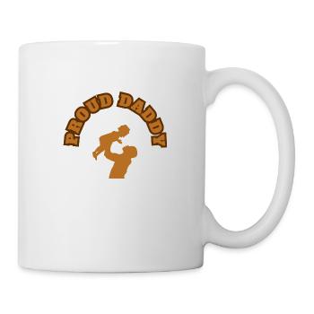 Fier Papa Enfant Fille Marron - Mug blanc - blanc - Droite